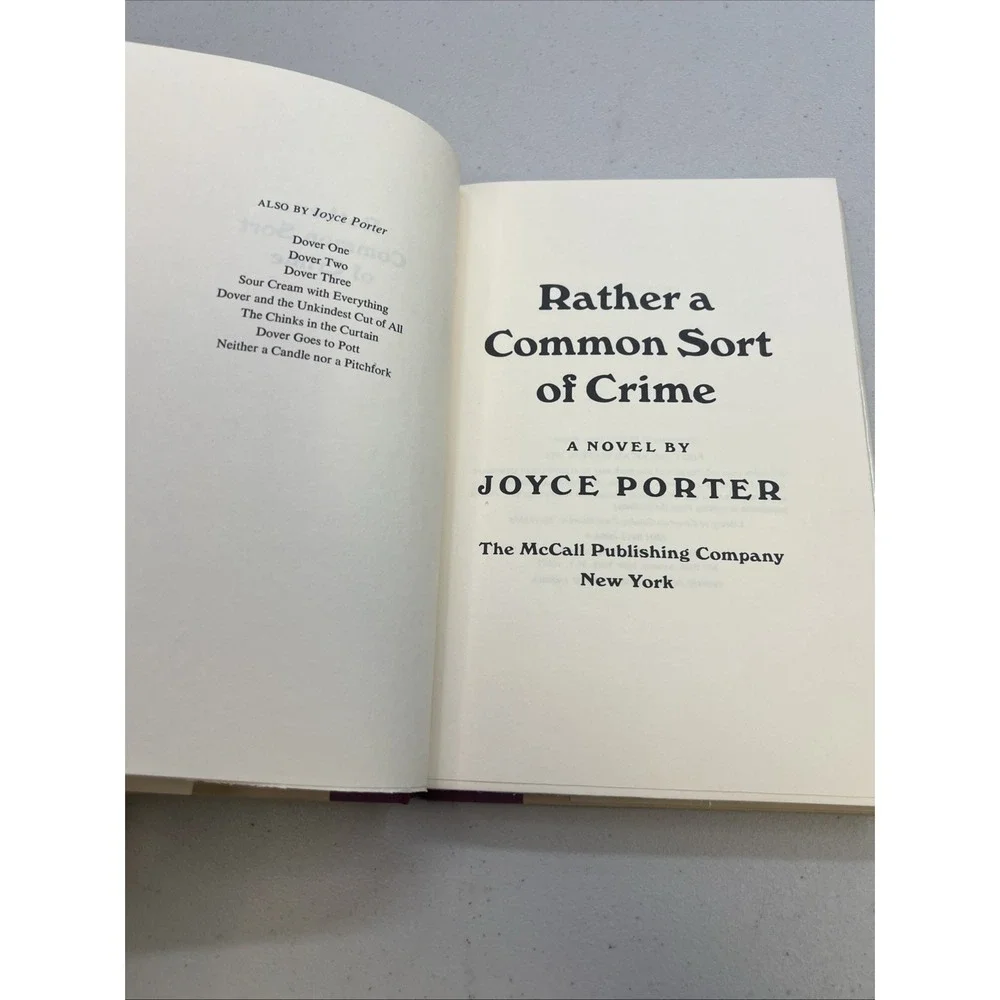 1970‎ Rather a Common Sort of Crime by Joyce Porter First 1st Edition